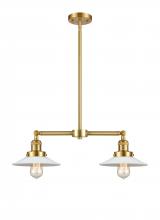 Innovations Lighting 209-SG-G1 - Halophane - 2 Light - 21 inch - Satin Gold - Stem Hung - Adjustable Island Light