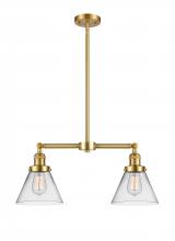 Innovations Lighting 209-SG-G42 - Cone - 2 Light - 21 inch - Satin Gold - Stem Hung - Adjustable Island Light