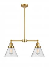 Innovations Lighting 209-SG-G44 - Cone - 2 Light - 21 inch - Satin Gold - Stem Hung - Adjustable Island Light