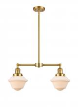 Innovations Lighting 209-SG-G531 - Oxford - 2 Light - 24 inch - Satin Gold - Stem Hung - Adjustable Island Light