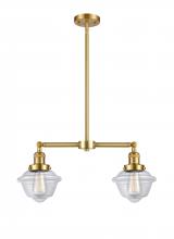 Innovations Lighting 209-SG-G532 - Oxford - 2 Light - 24 inch - Satin Gold - Stem Hung - Adjustable Island Light