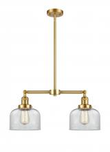 Innovations Lighting 209-SG-G72 - Bell - 2 Light - 21 inch - Satin Gold - Stem Hung - Adjustable Island Light
