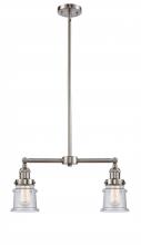 Innovations Lighting 209-SN-G184S - Canton - 2 Light - 21 inch - Brushed Satin Nickel - Stem Hung - Adjustable Island Light