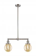 Innovations Lighting 209-SN-G208-6 - Beacon - 2 Light - 23 inch - Brushed Satin Nickel - Stem Hung - Adjustable Island Light
