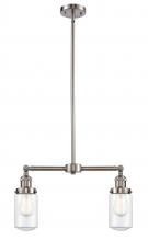 Innovations Lighting 209-SN-G312 - Dover - 2 Light - 21 inch - Brushed Satin Nickel - Stem Hung - Adjustable Island Light