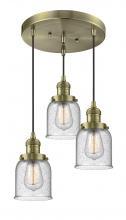Innovations Lighting 211/3-AB-G54 - Small Bell 3 Light Multi-Pendant
