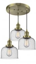 Innovations Lighting 211/3-AB-G74 - Large Bell 3 Light Multi-Pendant