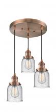 Innovations Lighting 211/3-AC-G54 - Small Bell 3 Light Multi-Pendant