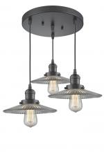 Innovations Lighting 211/3-OB-G2 - Halophane 3 Light Multi-Pendant