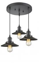 Innovations Lighting 211/3-OB-M5 - Railroad 3 Light Multi-Pendant