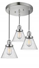 Innovations Lighting 211/3-PN-G44 - Large Cone 3 Light Multi-Pendant