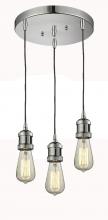 Innovations Lighting 211/3-PN - Bare Bulb 3 Light Multi-Pendant