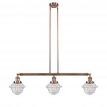 Innovations Lighting 213-AC-G534 - Oxford - 3 Light - 40 inch - Antique Copper - Stem Hung - Adjustable Island Light