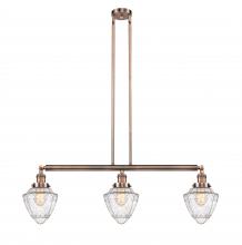 Innovations Lighting 213-AC-G664-7 - Bullet - 3 Light - 38 inch - Antique Copper - Stem Hung - Adjustable Island Light