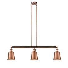 Innovations Lighting 213-AC-M9-AC - Addison - 3 Light - 38 inch - Antique Copper - Stem Hung - Adjustable Island Light