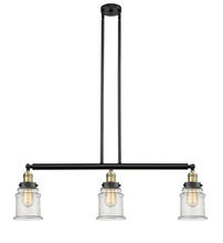 Innovations Lighting 213-BAB-G184 - Canton - 3 Light - 39 inch - Black Antique Brass - Stem Hung - Adjustable Island Light