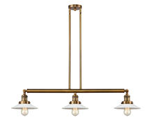 Innovations Lighting 213-BB-G1 - Halophane - 3 Light - 41 inch - Brushed Brass - Stem Hung - Adjustable Island Light
