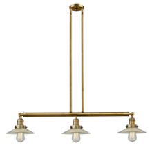 Innovations Lighting 213-BB-G2 - Halophane - 3 Light - 41 inch - Brushed Brass - Stem Hung - Adjustable Island Light