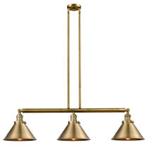 Innovations Lighting 213-BB-M10-BB - Briarcliff - 3 Light - 43 inch - Brushed Brass - Stem Hung - Adjustable Island Light