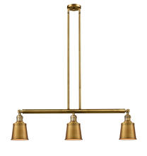 Innovations Lighting 213-BB-M9-BB - Addison - 3 Light - 38 inch - Brushed Brass - Stem Hung - Adjustable Island Light