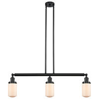 Innovations Lighting 213-BK-G311 - Dover - 3 Light - 37 inch - Matte Black - Stem Hung - Adjustable Island Light