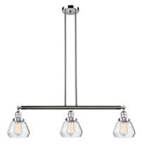 Innovations Lighting 213-PC-G172 - Fulton - 3 Light - 39 inch - Polished Chrome - Stem Hung - Adjustable Island Light