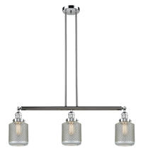 Innovations Lighting 213-PC-G262 - Stanton - 3 Light - 39 inch - Polished Chrome - Stem Hung - Adjustable Island Light