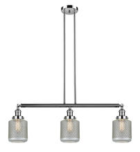 Innovations Lighting 213-PN-G262 - Stanton - 3 Light - 39 inch - Polished Nickel - Stem Hung - Adjustable Island Light