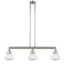 Innovations Lighting 213-PN-G322 - Olean - 3 Light - 39 inch - Polished Nickel - Stem Hung - Adjustable Island Light