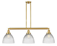 Innovations Lighting 213-SG-G222 - Seneca Falls - 3 Light - 39 inch - Satin Gold - Stem Hung - Adjustable Island Light