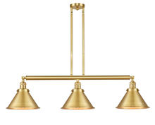 Innovations Lighting 213-SG-M10-SG - Briarcliff - 3 Light - 43 inch - Satin Gold - Stem Hung - Adjustable Island Light