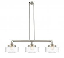 Innovations Lighting 213-SN-G694-12 - Bridgeton - 3 Light - 44 inch - Brushed Satin Nickel - Stem Hung - Adjustable Island Light
