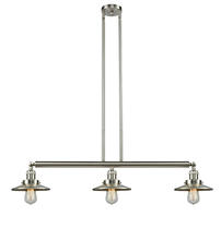 Innovations Lighting 213-SN-M2 - Railroad - 3 Light - 41 inch - Brushed Satin Nickel - Stem Hung - Adjustable Island Light