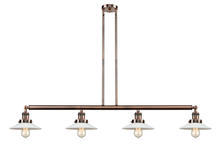 Innovations Lighting 214-AC-G1 - Halophane - 4 Light - 53 inch - Antique Copper - Stem Hung - Island Light