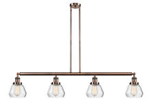 Innovations Lighting 214-AC-G172 - Fulton - 4 Light - 51 inch - Antique Copper - Stem Hung - Island Light