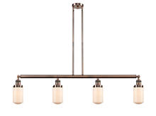 Innovations Lighting 214-AC-G311 - Dover - 4 Light - 49 inch - Antique Copper - Stem Hung - Island Light