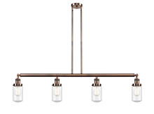 Innovations Lighting 214-AC-G314 - Dover - 4 Light - 49 inch - Antique Copper - Stem Hung - Island Light