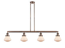 Innovations Lighting 214-AC-G321 - Olean - 4 Light - 51 inch - Antique Copper - Stem Hung - Island Light