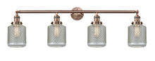 Innovations Lighting 215-AC-G262 - Stanton - 4 Light - 44 inch - Antique Copper - Adjustable Bath Vanity Light