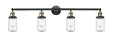Innovations Lighting 215-BAB-G314 - Dover - 4 Light - 43 inch - Black Antique Brass - Adjustable Bath Vanity Light