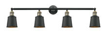 Innovations Lighting 215-BAB-M9-BK - Addison - 4 Light - 42 inch - Black Antique Brass - Adjustable Bath Vanity Light