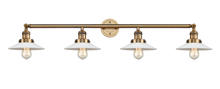 Innovations Lighting 215-BB-G1 - Halophane - 4 Light - 45 inch - Brushed Brass - Adjustable Bath Vanity Light