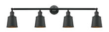 Innovations Lighting 215-BK-M9-BK - Addison - 4 Light - 42 inch - Matte Black - Adjustable Bath Vanity Light