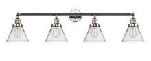 Innovations Lighting 215-PN-G42 - Cone - 4 Light - 44 inch - Polished Nickel - Adjustable Bath Vanity Light