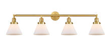 Innovations Lighting 215-SG-G41 - Cone - 4 Light - 44 inch - Satin Gold - Adjustable Bath Vanity Light