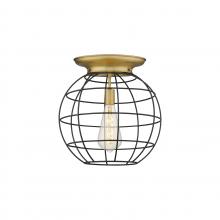 Innovations Lighting 221-1F-BB-CE-16-BK - Beacon - 1 Light - 16 inch - Brushed Brass - Flush Mount