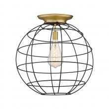 Innovations Lighting 221-1F-BB-CE-22-BK - Lake Placid - 1 Light - 22 inch - Brushed Brass - Flush Mount