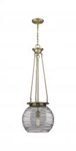 Innovations Lighting 221-1P-AB-G1213-14SM - Athens Deco Swirl - 1 Light - 14 inch - Antique Brass - Chain Hung - Pendant