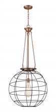 Innovations Lighting 221-1P-AC-CE-22-BK - Lake Placid - 1 Light - 22 inch - Antique Copper - Chain Hung - Pendant