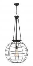 Innovations Lighting 221-1P-BK-CE-22-BK - Lake Placid - 1 Light - 22 inch - Matte Black - Chain Hung - Pendant